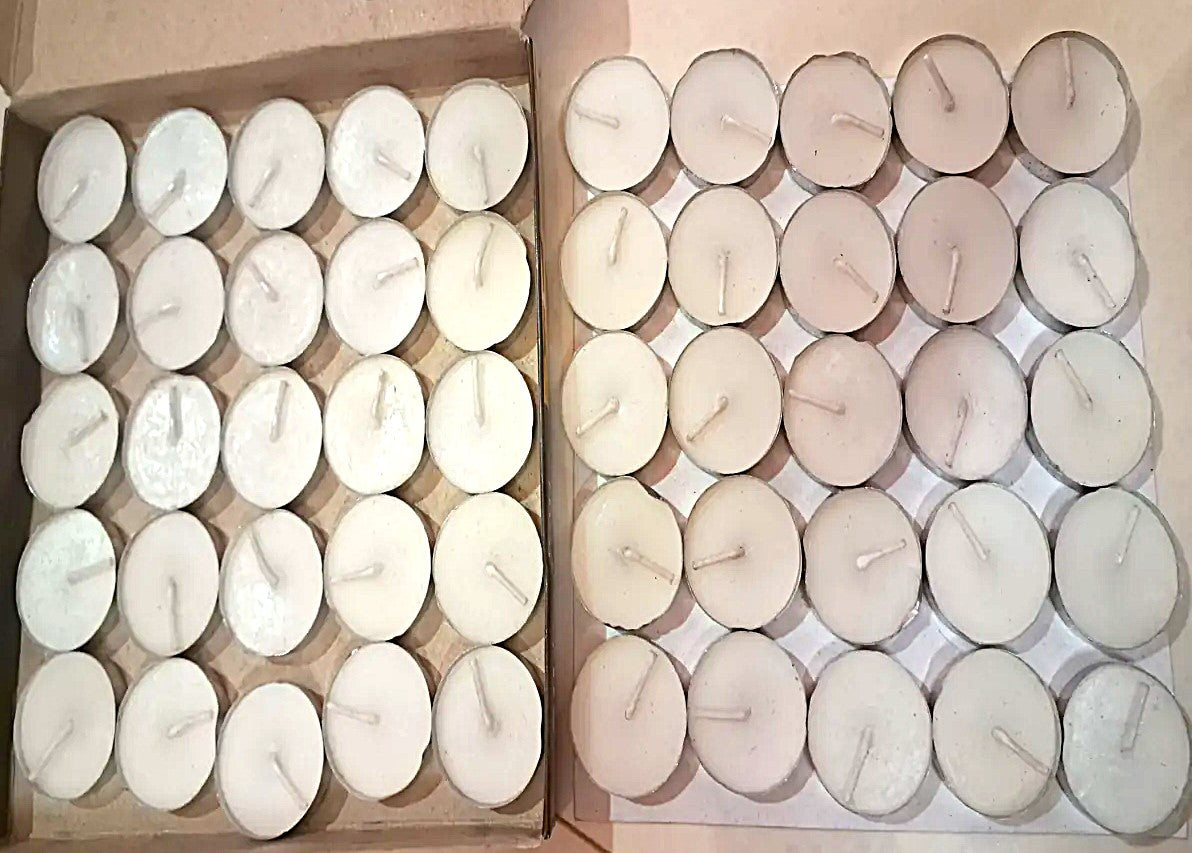 Tealight Candles 100% Pure Wax, Unscented, Pack of 50