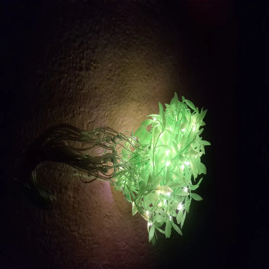 200 LEDs Artificial Leaf Curtain String Light